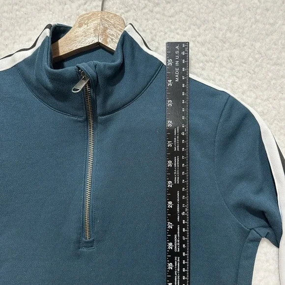 Athleta Crosstown Track Dress 1/4 Zip Long Sleeve Stripes Women's Size XS Green‎ - Picture 15 of 16